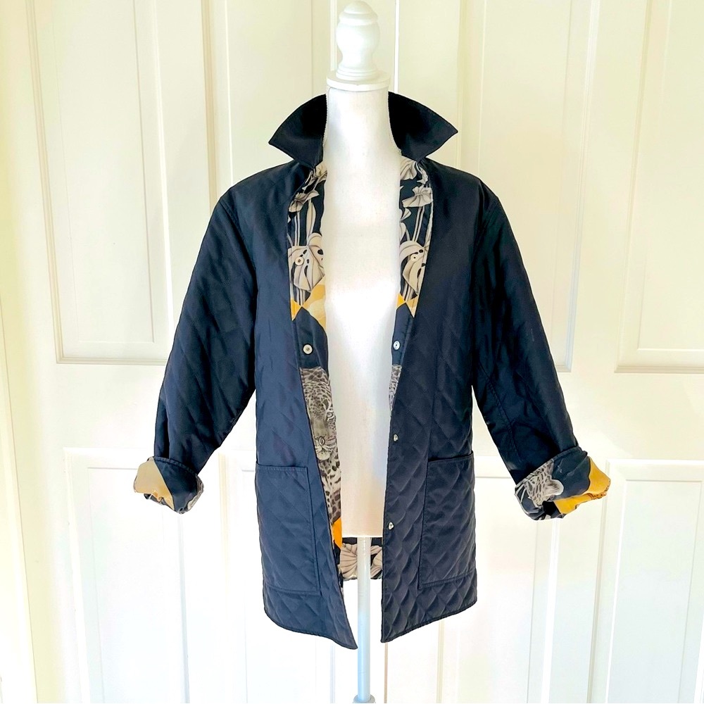 Ferragamo black quilted jacket S - Picture 3 of 16